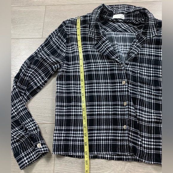 Aritzia Wilfred Free Camille Button Front Plaid Blouse - Picture 9 of 10